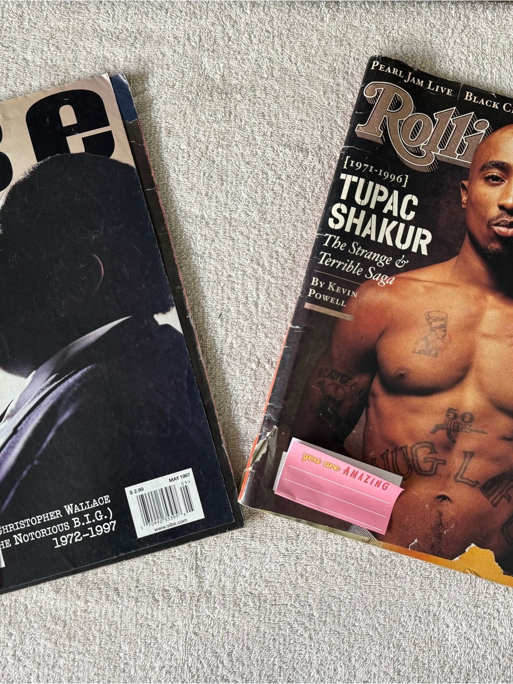 Rolling Stone Magazine Tupac Shakur - and Vibe Biggie Smalls